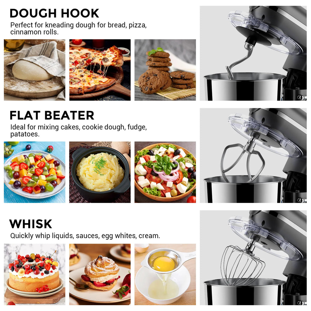 Electric Stand Mixer 4.5L/5.5L | 1400W, 6-Speed, Stainless Bowl Electric Stand Mixer SPOT