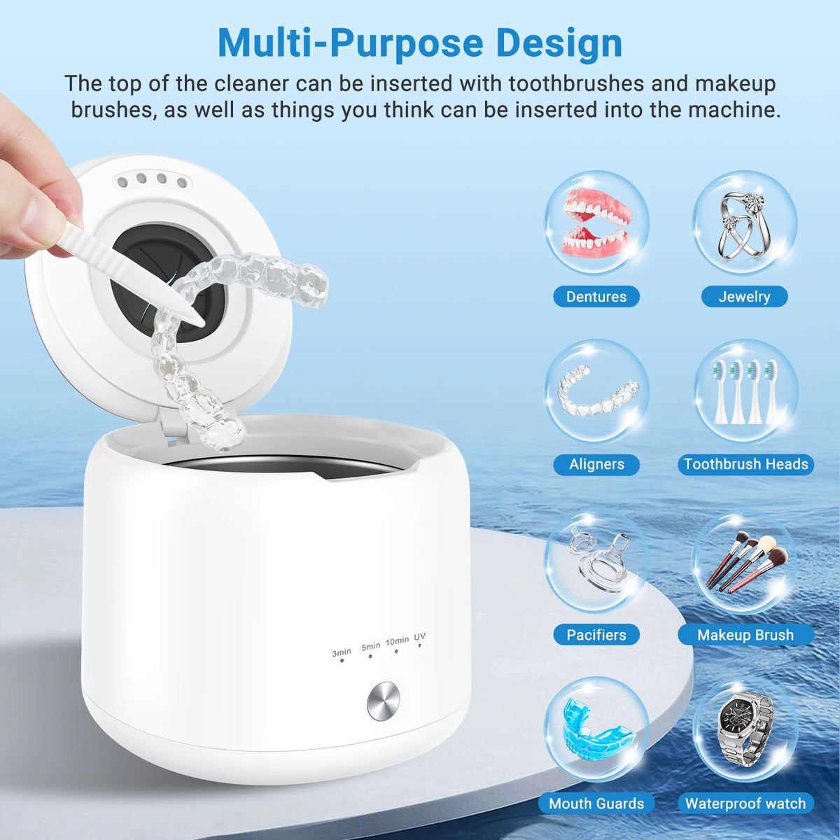 Ultrasonic UV Cleaner 200ml Tank – Touch Control, 45kHz Ultrasonic UV Cleaner SPOT