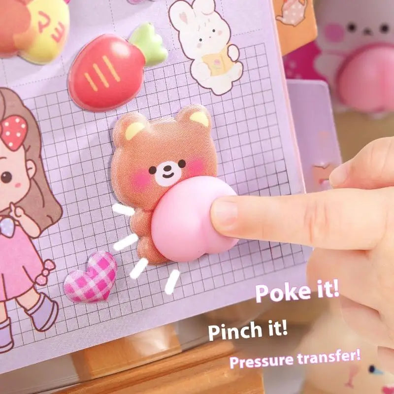 3D Cartoon Peach Foam Sticker – Squishy DIY Decor Sticker Novelty Foam Sticker SPOT