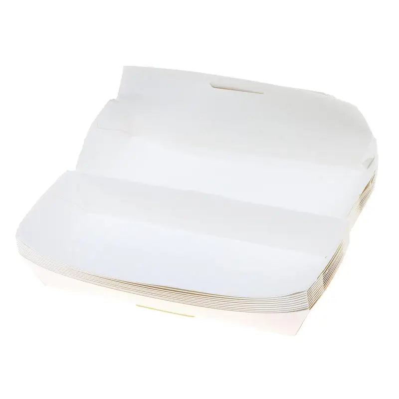 10-Pack Kraft Paper Hot Dog Boxes – Oil-Resistant, Eco-Friendly Disposable Food Boxes SPOT 10Pcs White 5x5x5cm