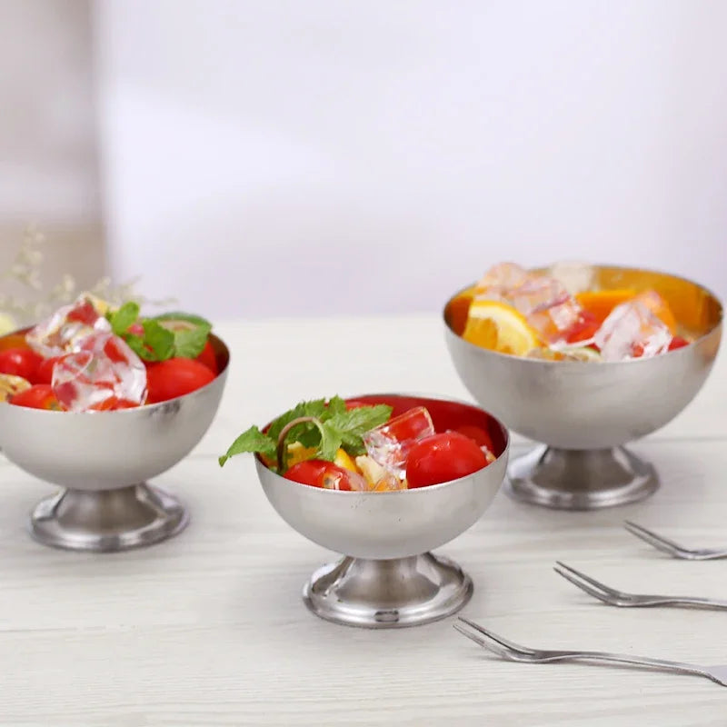 Stainless Steel Ice Cream Bowl & Salad Dish – S/M/L Stainless Steel Bowl SPOT