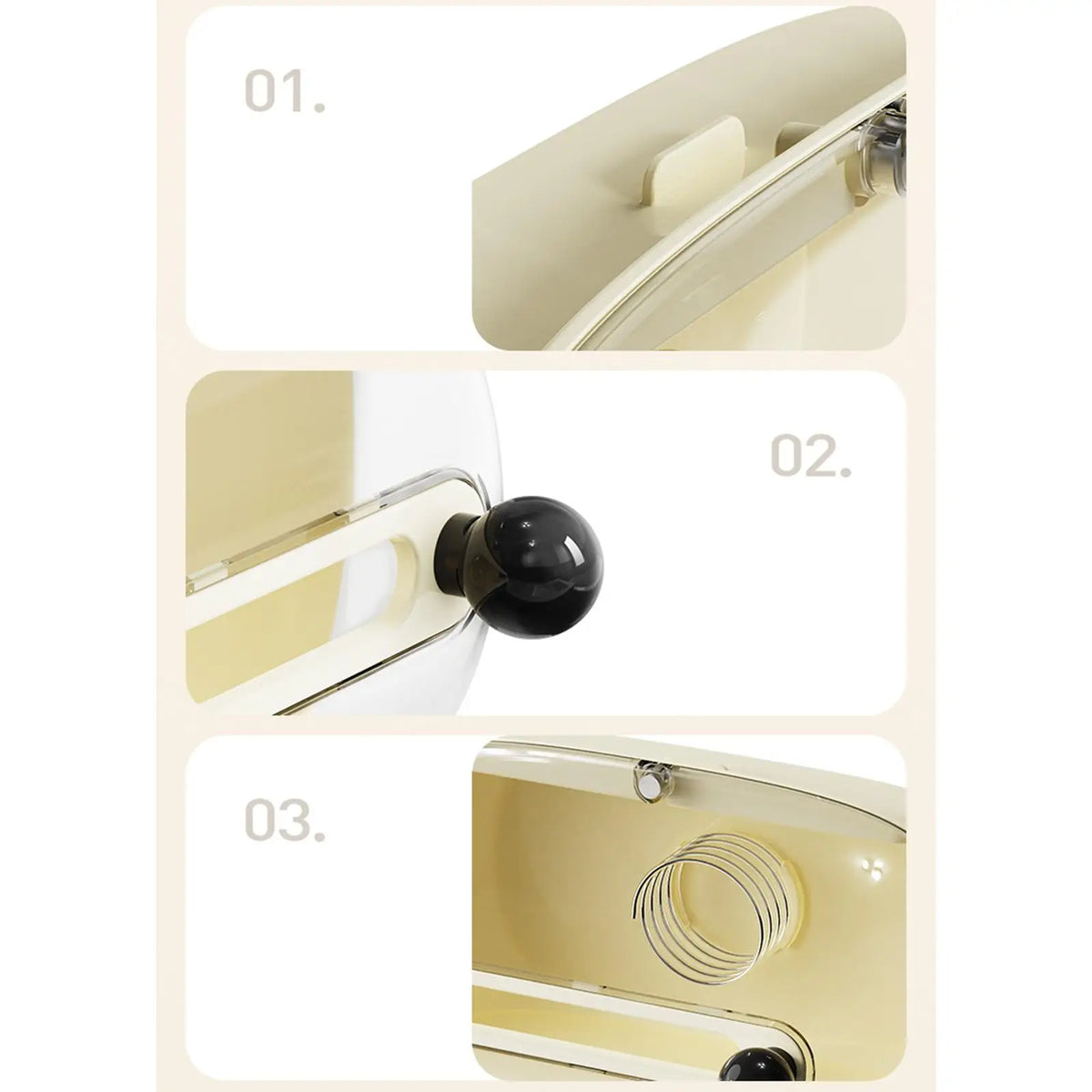Wall-Mounted Waterproof Tissue Box Dispenser – Bathroom & Kitchen Tissue Box Dispenser SPOT black