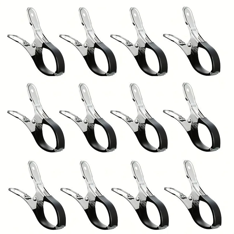 10-Pack Stainless Steel Pool Cover Clips – Windproof Spring Pool Cover Clips SPOT 10pcs black