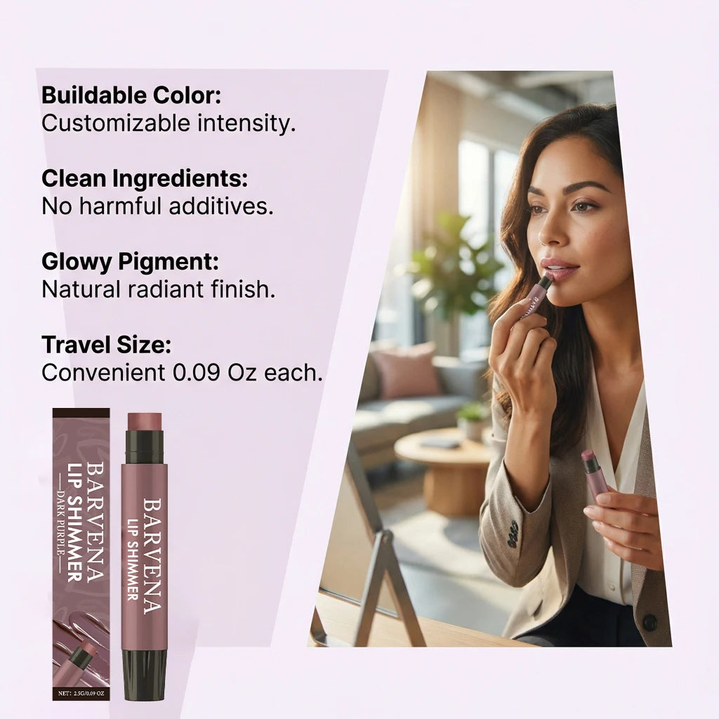 eelhoe Dark Purple Tinted Lip Balm Stick | Glossy Shimmer Tinted Lip Balm SPOT