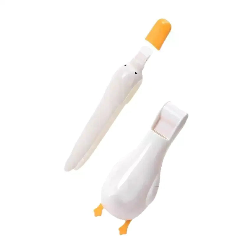 Duck Drain Hair Remover Clip with Wall-Mount Holder Bathroom Cleaning Clip SPOT