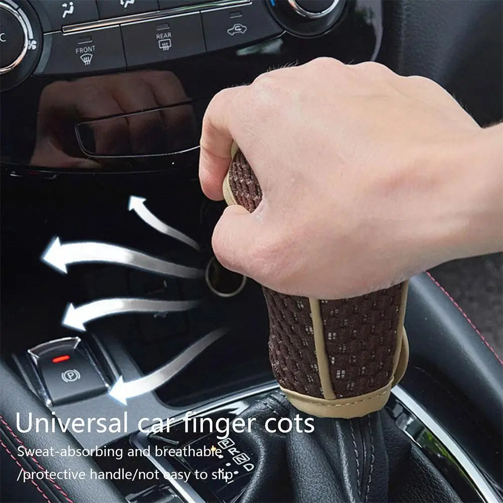 Universal Car Gear Shift Knob Cover – Ice Silk Non-Slip Grip Gear Shift Knob Cover SPOT