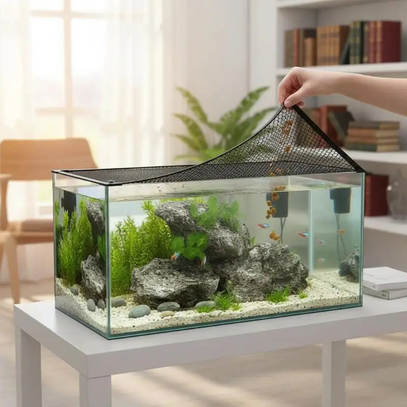 Magnetic Fish Tank Mesh Cover – Anti-Jump Aquarium Lid Aquarium Mesh Cover SPOT