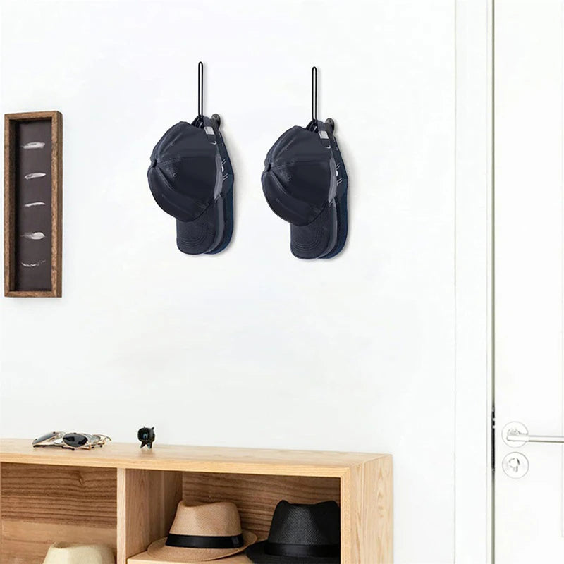 Wall-Mounted L-Shape Hat Rack – Space-Saving Cap Organizer Wall Hat Rack SPOT