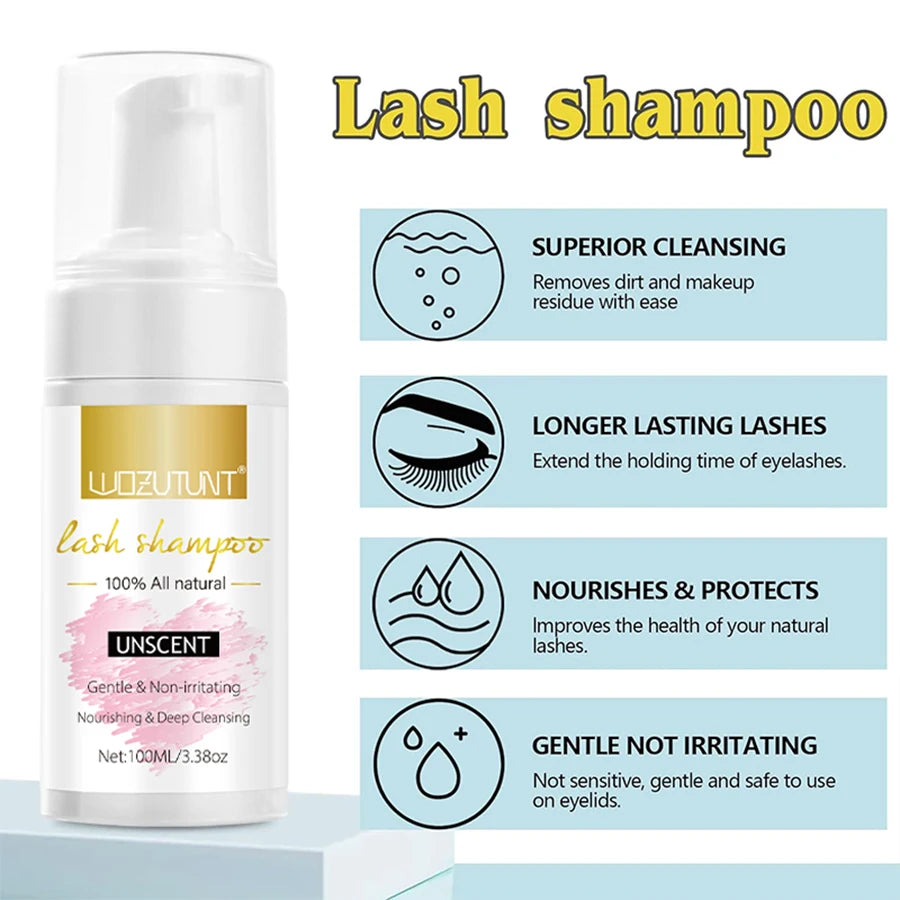 Eyelash Extension Foam Cleanser Kit – 100ml Lash Shampoo Lash Extension Cleanser SPOT