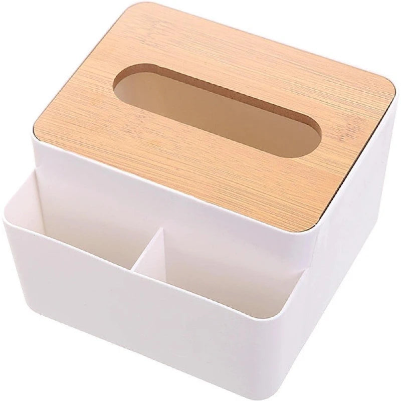 White Plastic Tissue Box Holder – Car, Bathroom & Office Tissue Box Holder SPOT Default Title