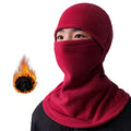 Winter Fleece Balaclava Full Face Mask – Windproof Ski Cover Winter Balaclava Mask SPOT Wine red