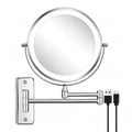 8-Inch Lighted Makeup Mirror | 10x Magnification, USB Rechargeable Lighted Makeup Mirror SPOT Silver