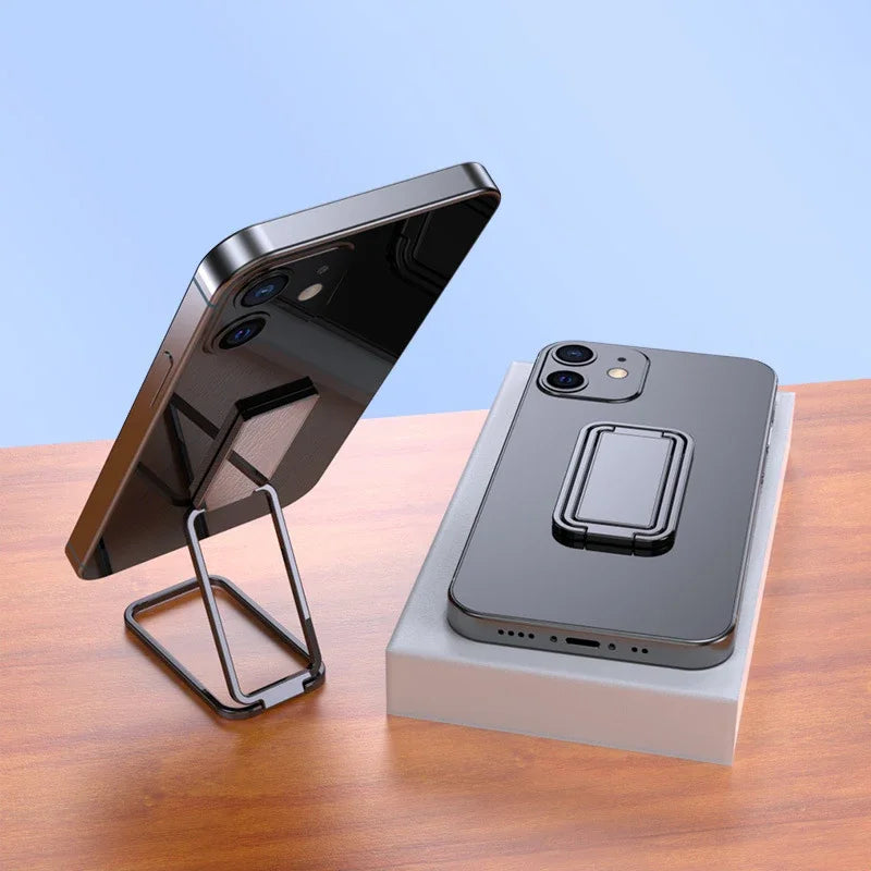 Foldable Metal Phone Ring Holder & Kickstand – Universal Phone Ring Kickstand SPOT Black