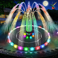 Solar Bird Bath Fountain 3.5W – LED Lights & 7 Nozzles Solar Garden Fountain SPOT black