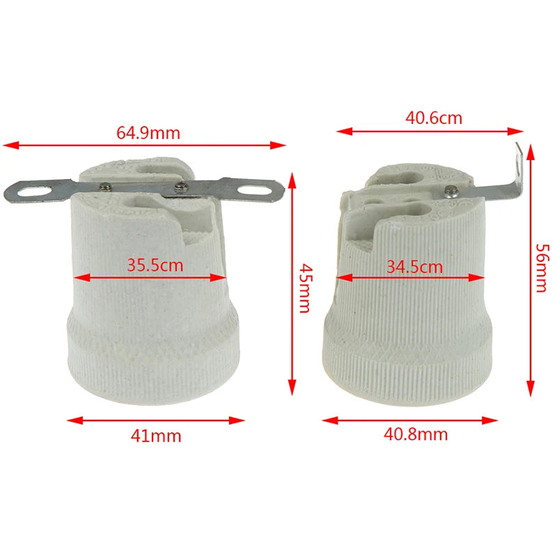 E27 Ceramic Light Bulb Socket Holder – High-Temp Screw Base Lamp Socket Holder SPOT