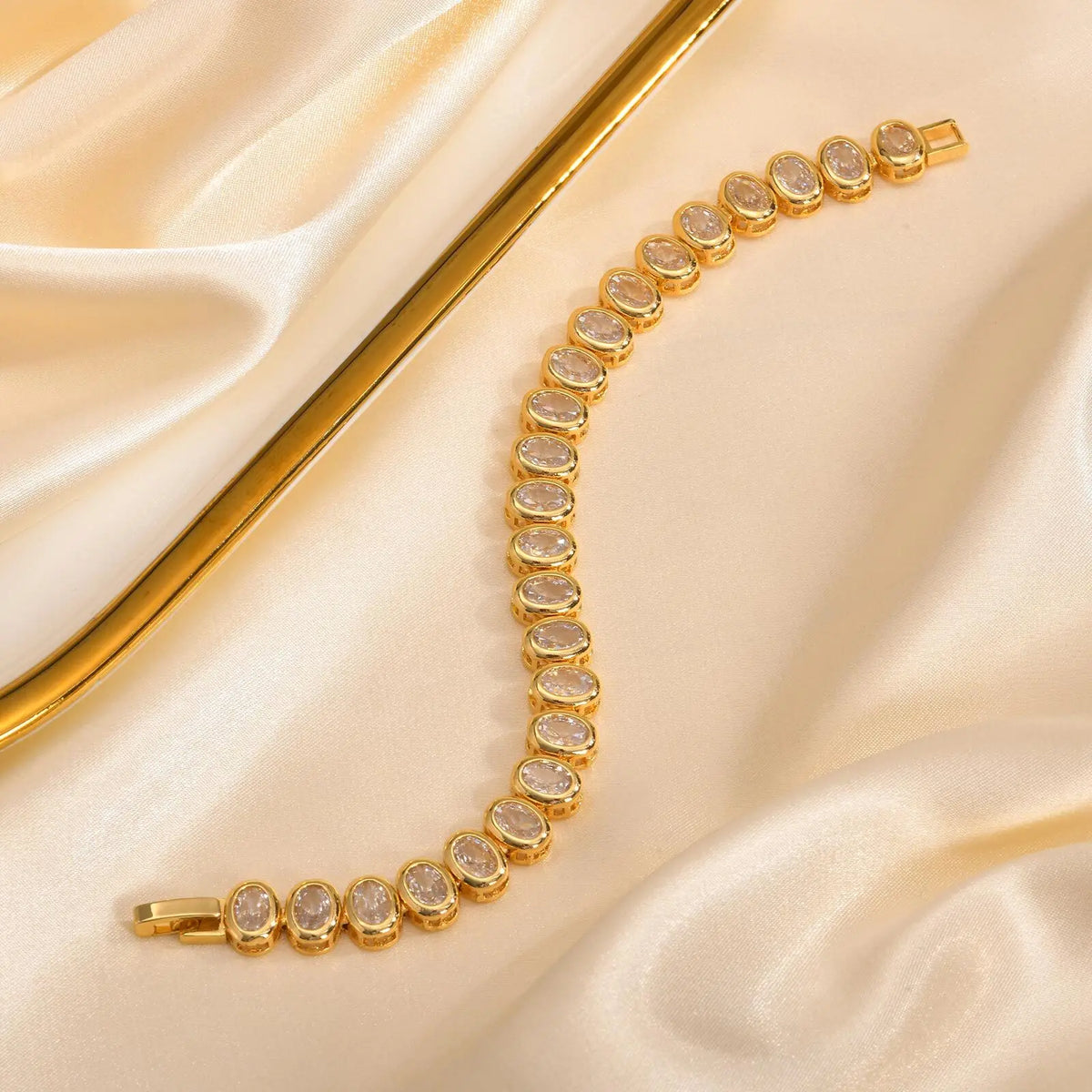 Meaeguet CZ Tennis Bracelet – Gold Chunky Hip Hop Chain Chain Link Bracelet SPOT
