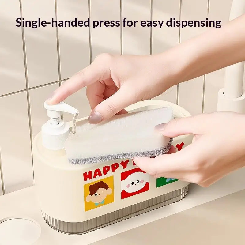 2-in-1 Dish Soap Dispenser with Sponge Holder for Kitchen Soap Dispenser SPOT