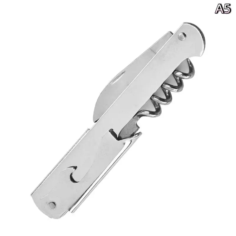 Wooden Stainless Steel Folding Wine Opener & Corkscrew Multitool Folding Wine Opener SPOT A5