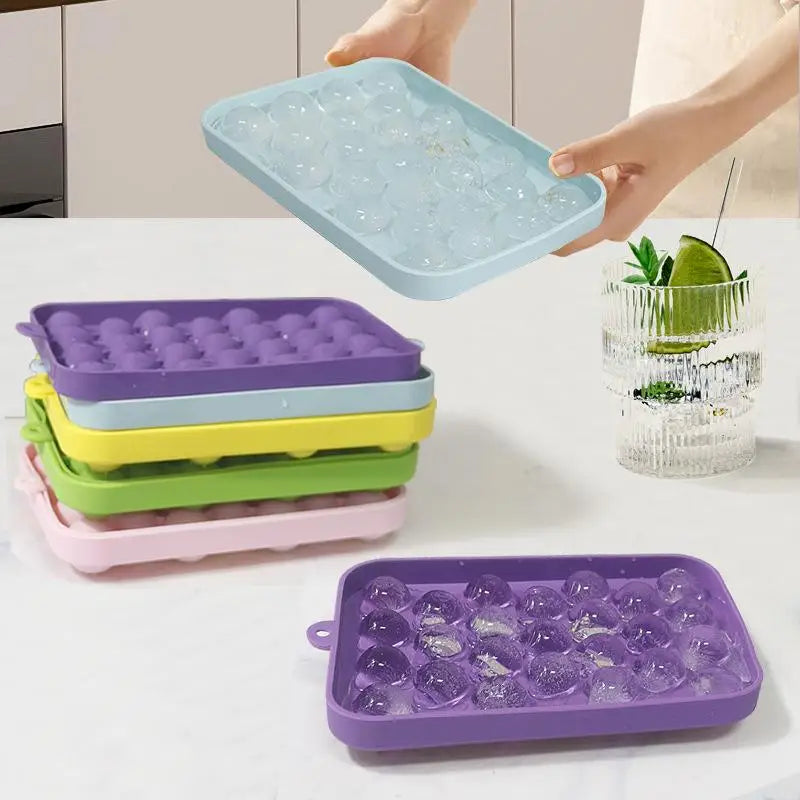 Silicone Ice Cube Mold 25 Grids with Lid – Easy Release Silicone Ice Mold SPOT