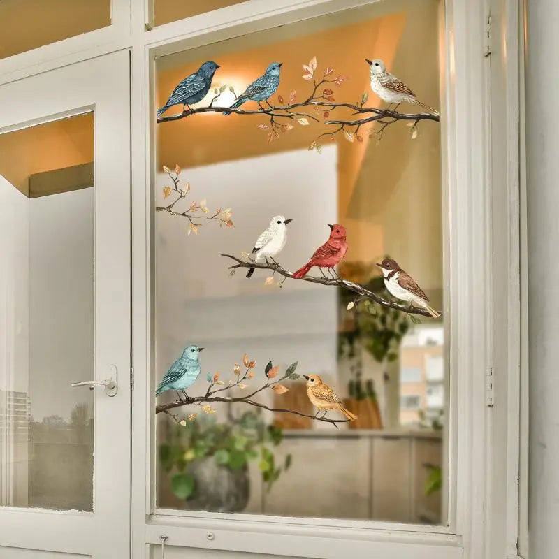 Watercolor Bird & Branches Removable Window Wall Sticker Wall Decal Sticker SPOT