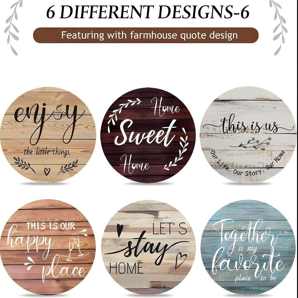 Wooden Insulated Coaster Set – Heat-Safe Cup Trays for Home Insulated Coaster Set SPOT 6pcs