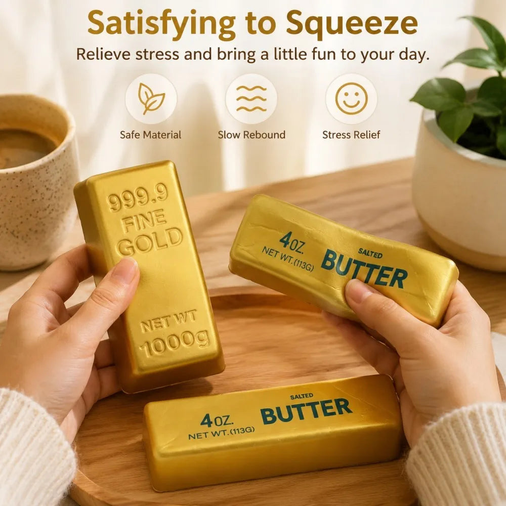 Butter Stick Squishy Fidget Toy – PU Squeeze & Prank Toy Squishy Fidget Toy SPOT