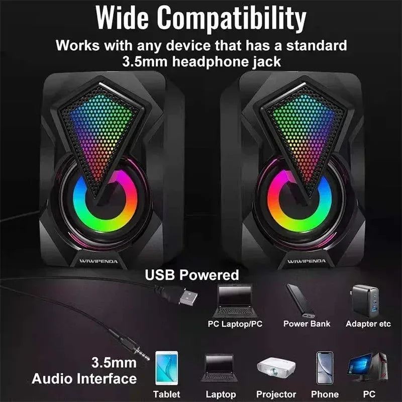 Mini USB Desktop Speaker 2.0 Stereo – PC & Laptop Audio Desktop PC Speaker SPOT