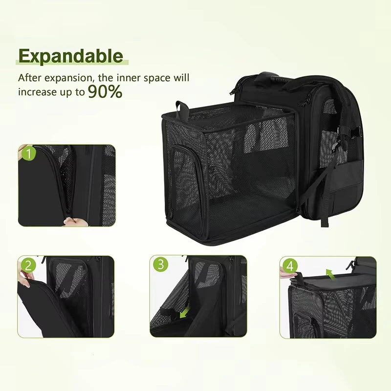 Large Expandable Pet Carrier Backpack – Breathable Dog & Cat Bag Pet Carrier Backpack SPOT