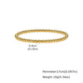 Women's Gold Beaded Ball Bracelet – Stackable Stainless Steel Beaded Bracelet SPOT 4mm-BR-1386G-4