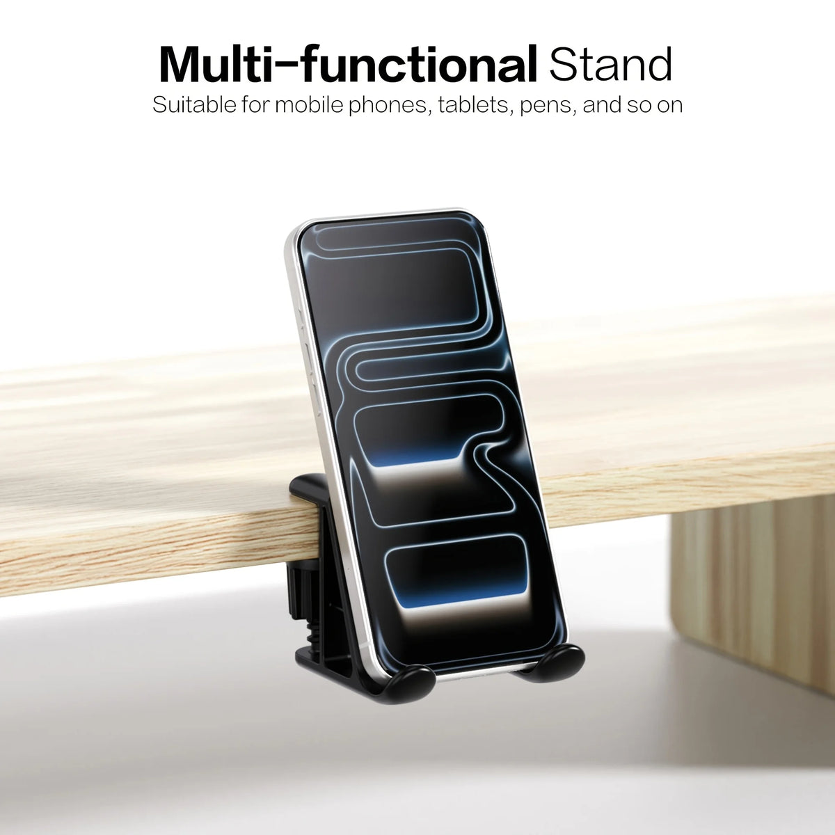 2-Pack Adjustable Phone & Tablet Desk Clip Stand – 15–26mm Phone Tablet Stand SPOT