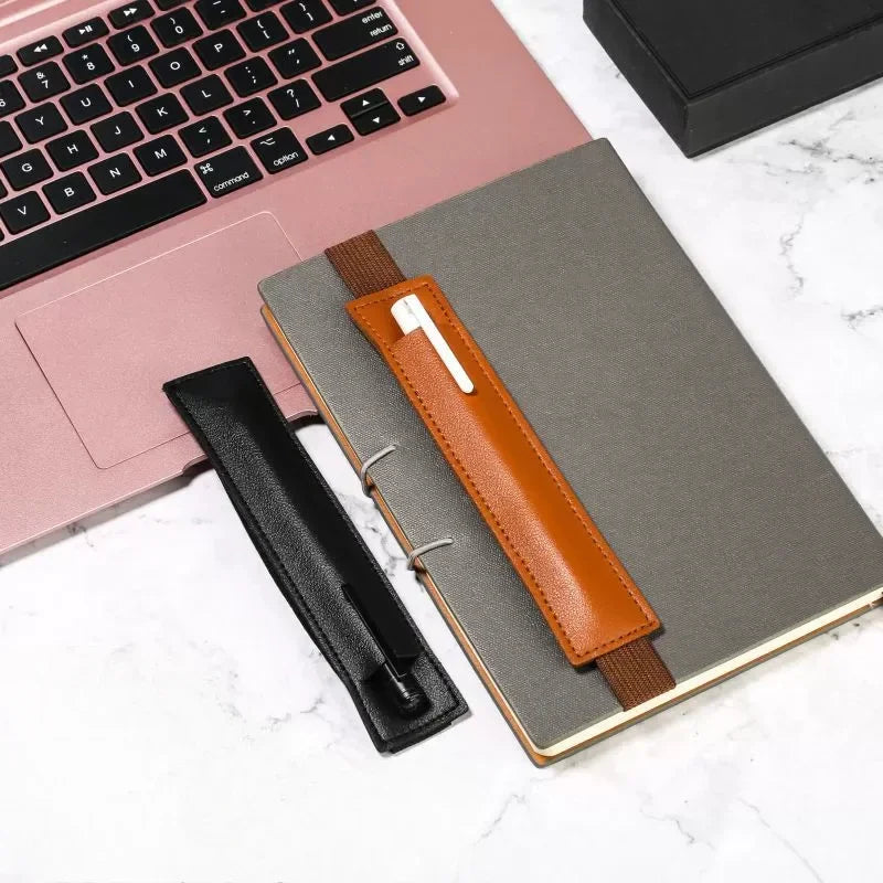 PU Leather Elastic Pen Loop Holder – Detachable Notebook Sleeve Pen Loop Holder SPOT