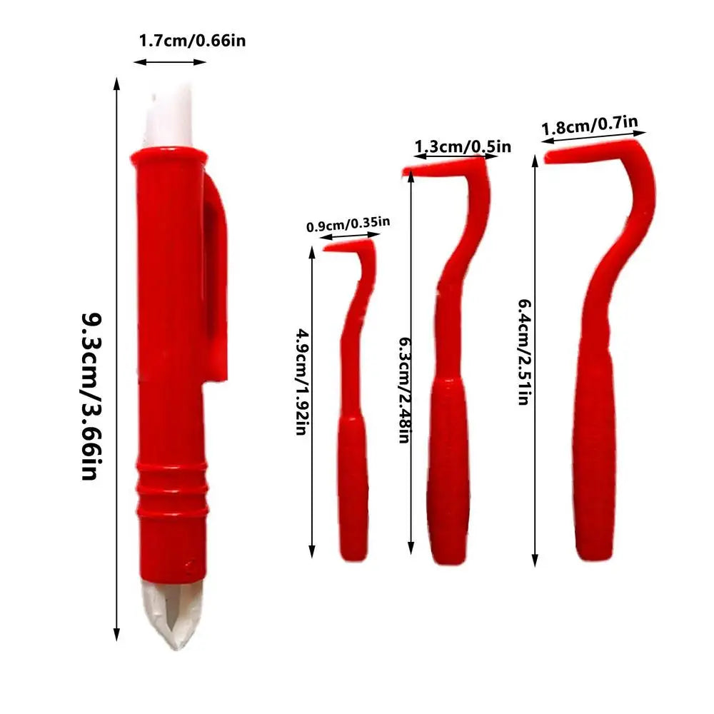 4-Piece Tick Remover Kit – Hooks & Tweezers for Pets & Humans Pet Tick Remover Kit SPOT Red
