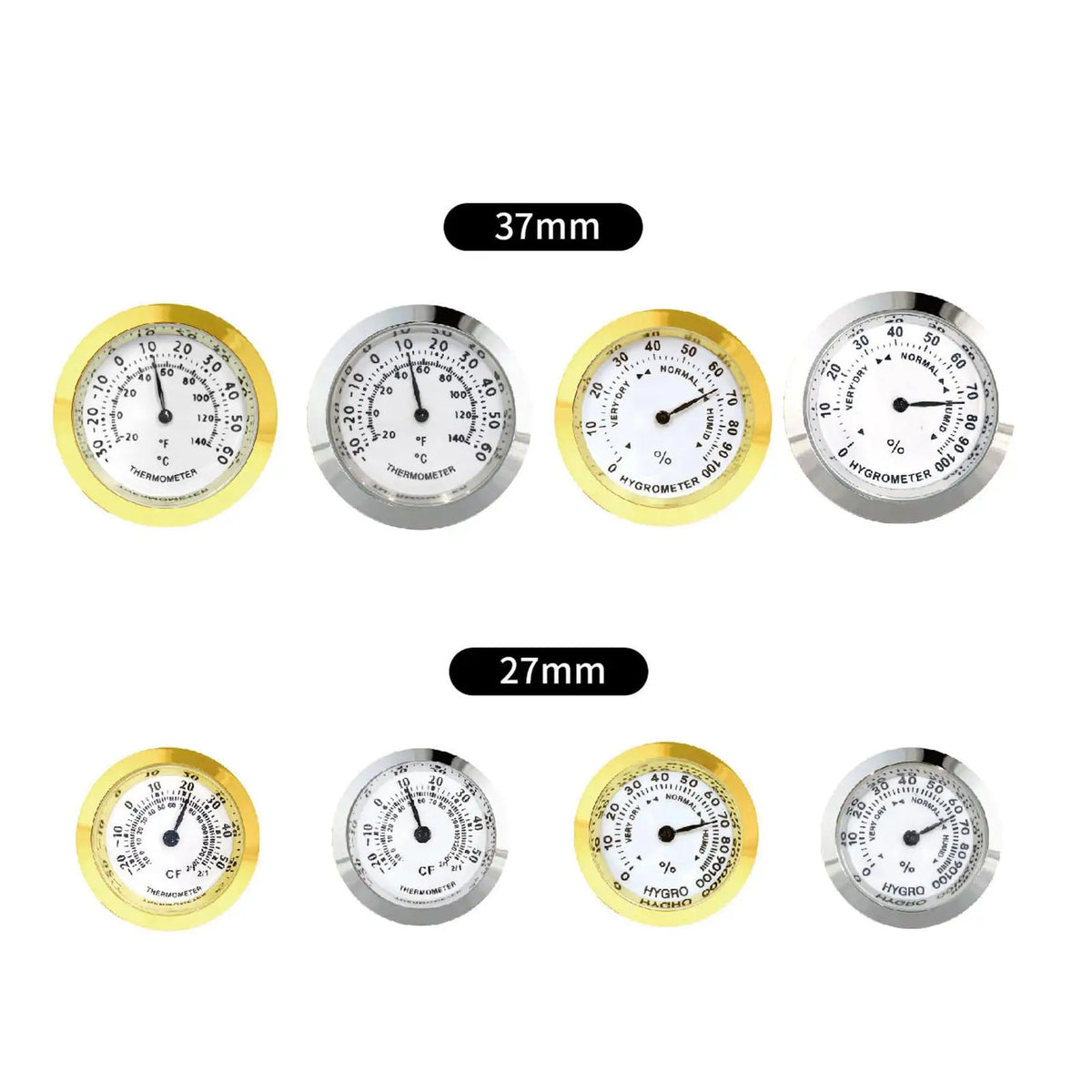 Analog Hygrometer Gauge – Zinc Alloy, No Battery Needed Analog Hygrometer SPOT