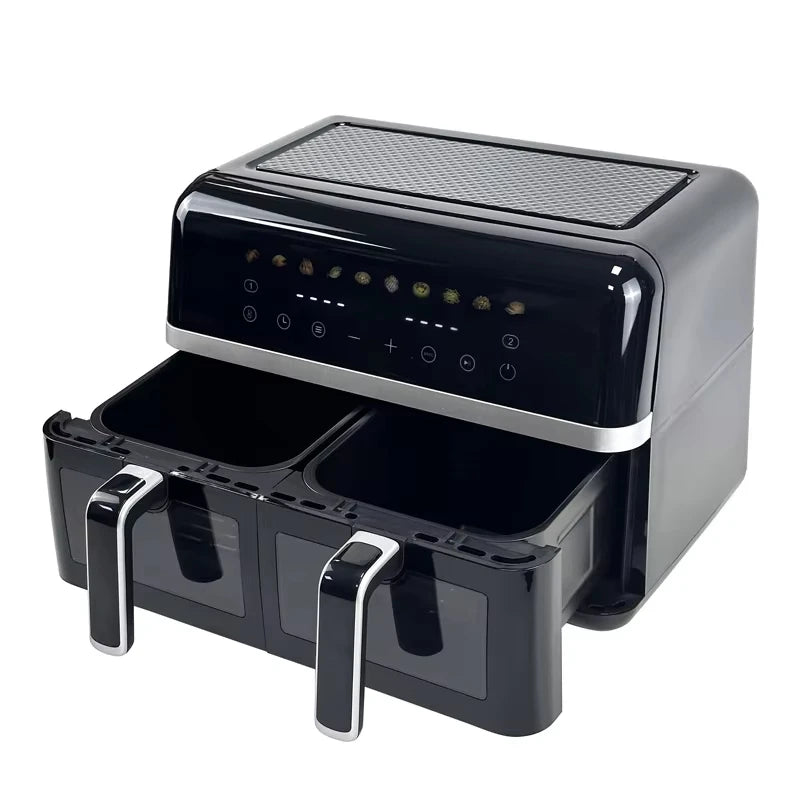 DUTRIEUX 9L Dual Basket Digital Air Fryer – 2800W Touch Screen Dual Basket Air Fryer SPOT
