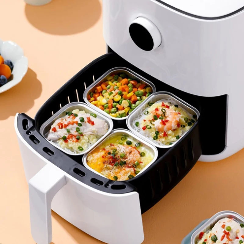 50-Pack Aluminum Foil Baking Cups with Lids & Forks Foil Baking Cups SPOT