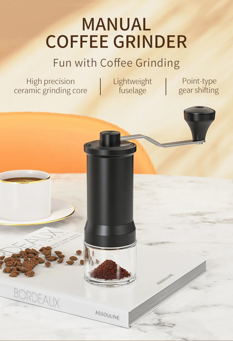 Manual Burr Coffee Grinder – Portable Stainless Steel Hand Grinder Manual Coffee Grinder SPOT