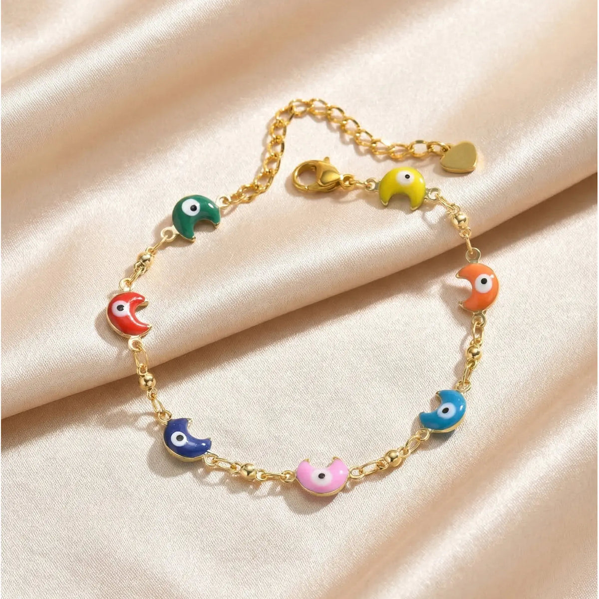 Turkish Evil Eye Anklet – Gold Plated Stainless Steel Women Gold Anklet SPOT