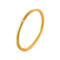 Meaeguet 1mm Stackable CZ Ring | 18K Gold Minimalist Band Stackable CZ Ring SPOT R-577G US ring size 08