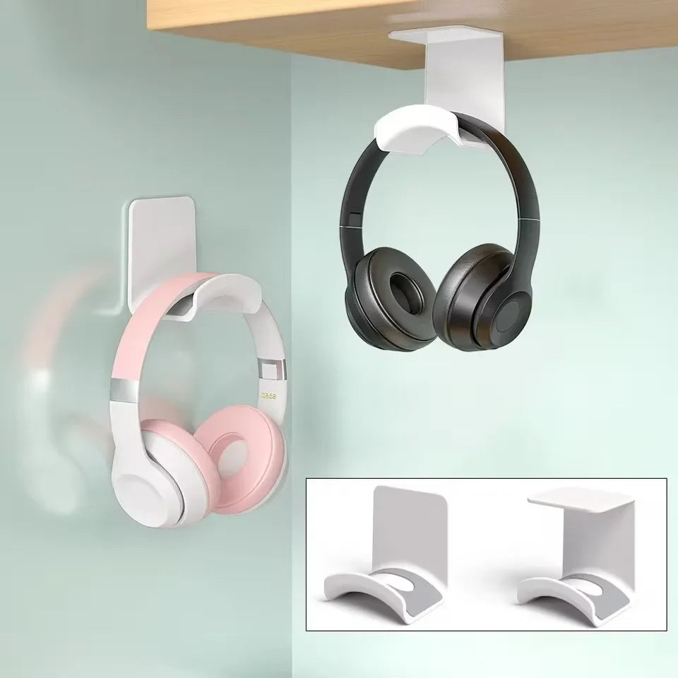 Adhesive Headphone Stand – Wall Mount & Under-Desk Hanger Headphone Stand SPOT
