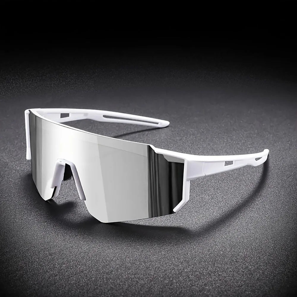 Men's Oversized Cycling Sunglasses – Windproof Bike Goggles Cycling Sunglasses SPOT silvery-white