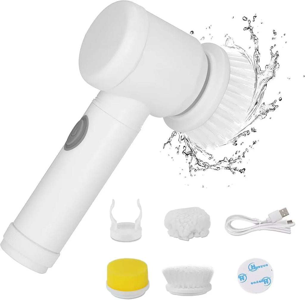 5-in-1 USB Electric Spin Scrubber – Wireless Cleaning Brush Electric Spin Scrubber SPOT 3-piece set CN