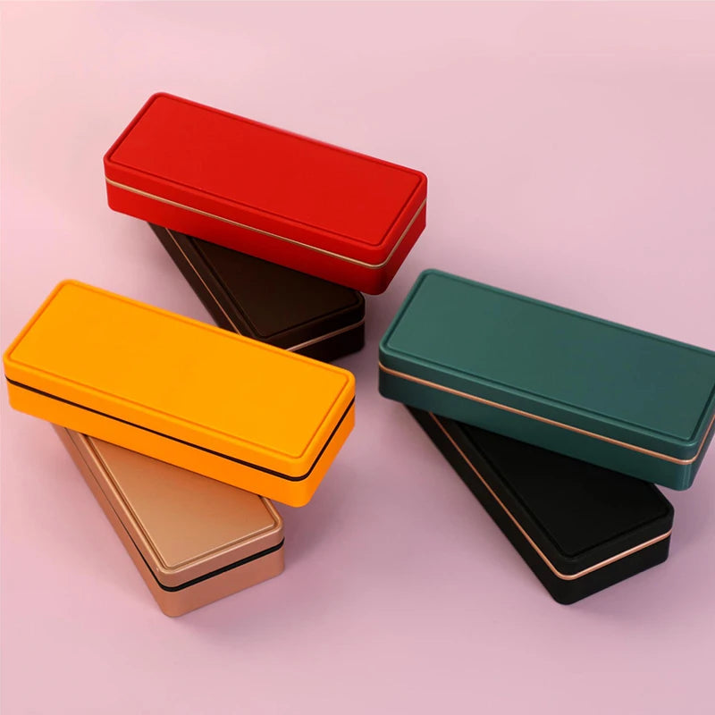 Multicolor Tinplate Rectangular Storage Box with Lid | Small Tin Tin Storage Box SPOT
