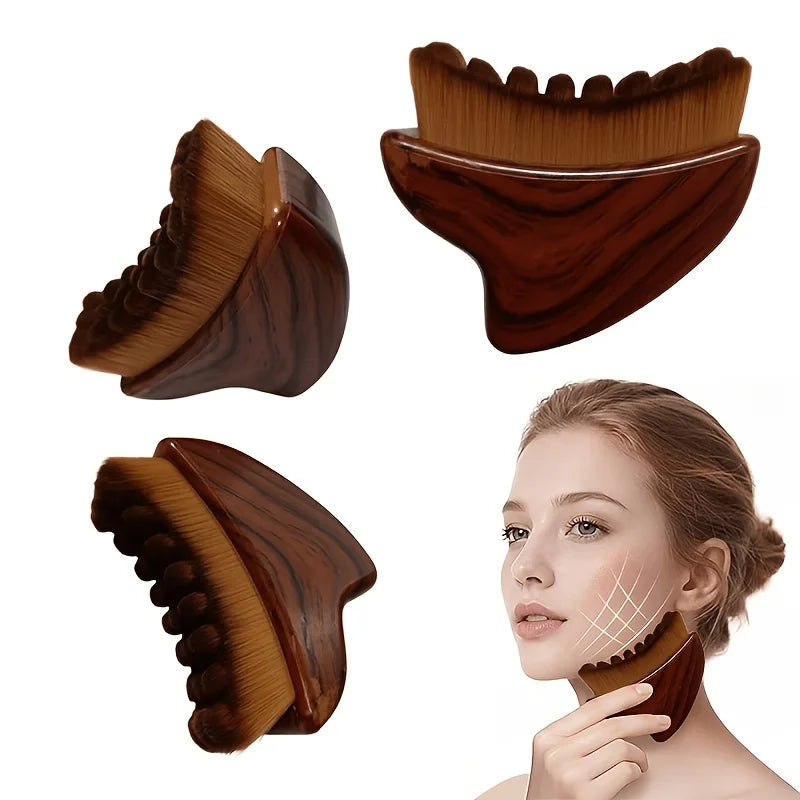 2-Pack Soft Face Contour Brush & Massager Tool | FUBEICHLY Face Massage Brush SPOT