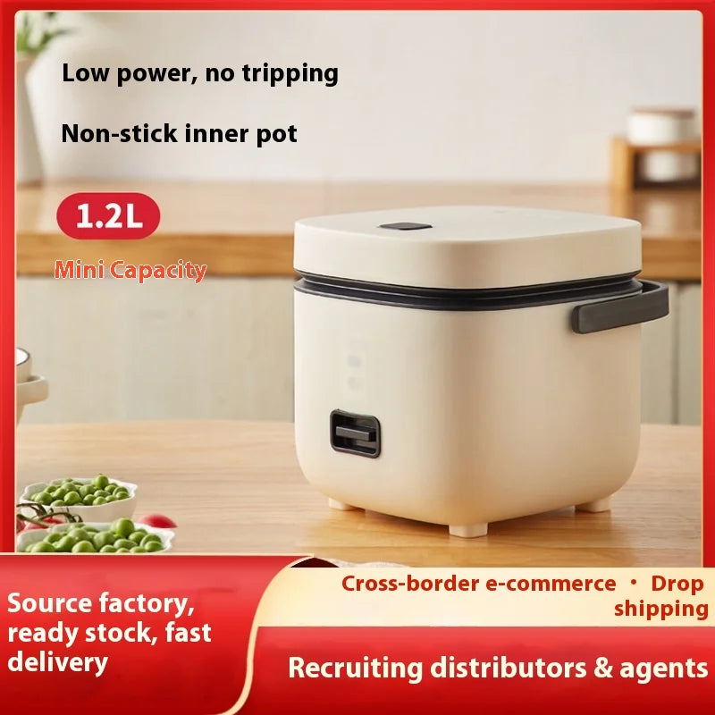 Mini Electric Rice Cooker 1–3 People | Digital Timer, 1.1–2L Mini Rice Cooker SPOT