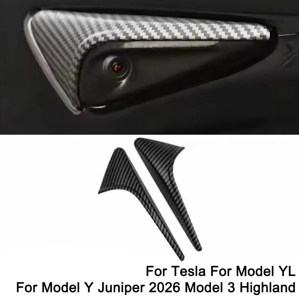 Tesla Model Y & Model 3 Side Camera Cover – Matte Black ABS Camera Protection Cover SPOT C
