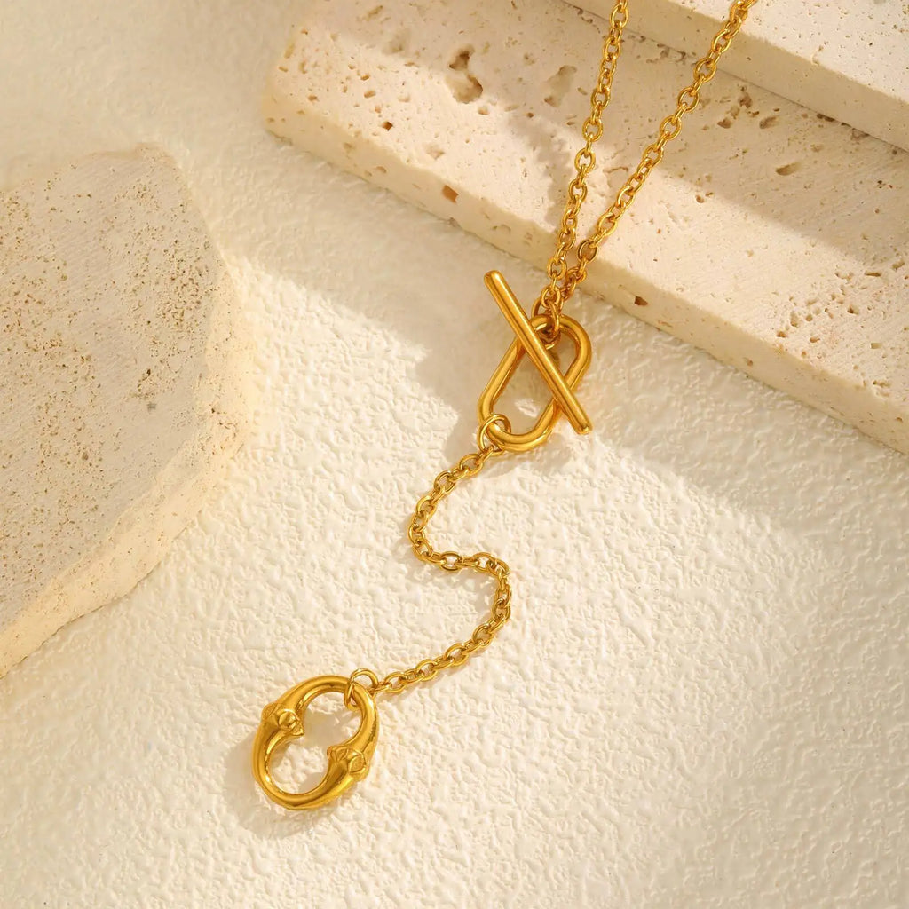 Minimalist Adjustable OT Buckle Chain Necklace – Women's Gift Chain Necklace SPOT