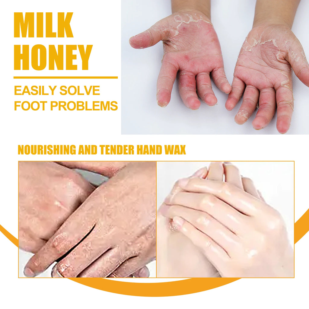Milk & Honey Hand Wax Peel-Off Mask – Exfoliating 120g Hand Wax Mask SPOT