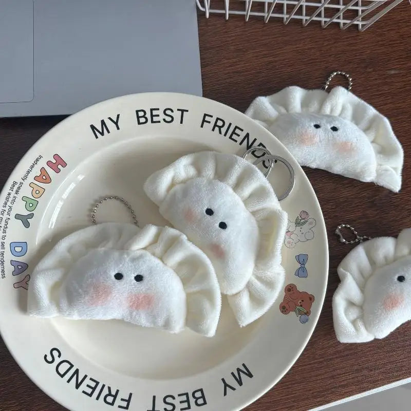 Plush Dumpling Keychain – Cute Stuffed Pendant Keyring Plush Keychain SPOT