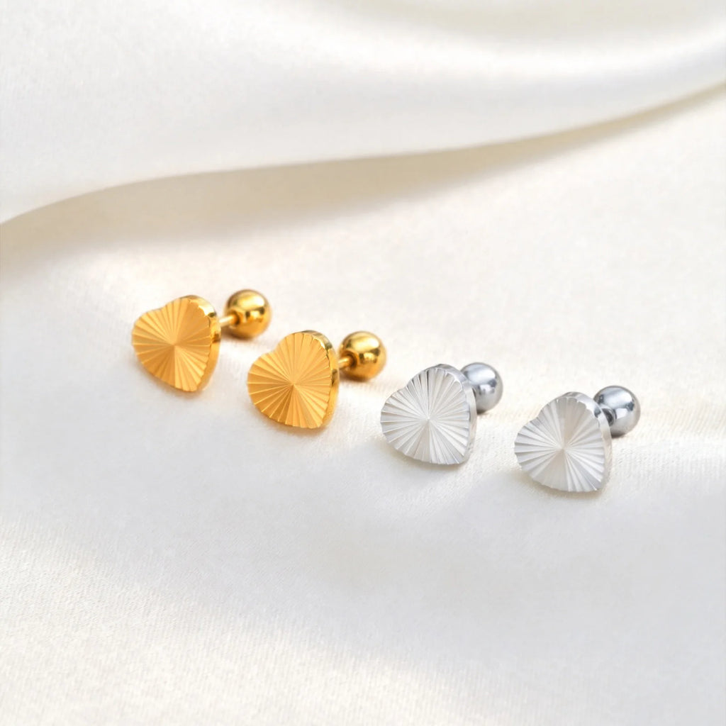 Meaeguet Heart Stud Earrings – Waterproof Stainless Steel Stud Earrings SPOT