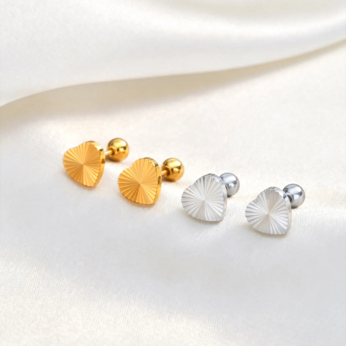 Meaeguet Heart Stud Earrings – Waterproof Stainless Steel Stud Earrings SPOT